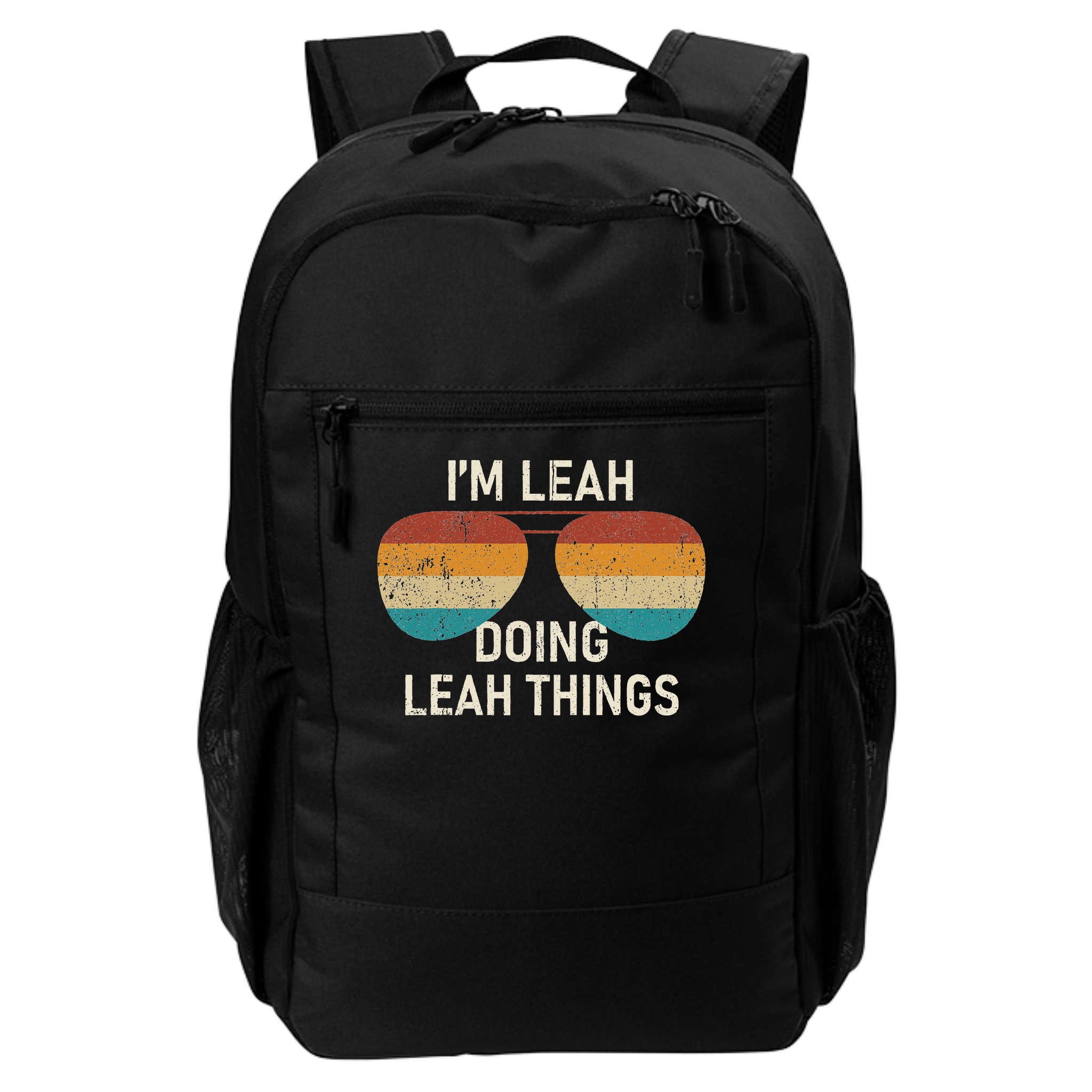 I'm Leah Doing Leah Things Retro Sunglass Personalized Backpack