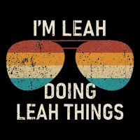 I'm Leah Doing Leah Things Retro Sunglass Personalized 16 in Basic Backpack