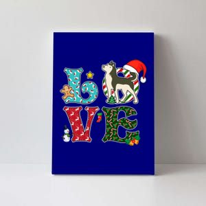 I Love Dog Siberian Husky Christmas Gift Canvas