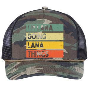 IM Lana Doing Lana Things Funny Personalized Quote Retro Rope Trucker Hat Cap