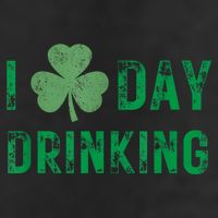 I Love Day Drinking Shamrock Heart Love St Paddy's Day Cool Comfort Performance Bucket Hat