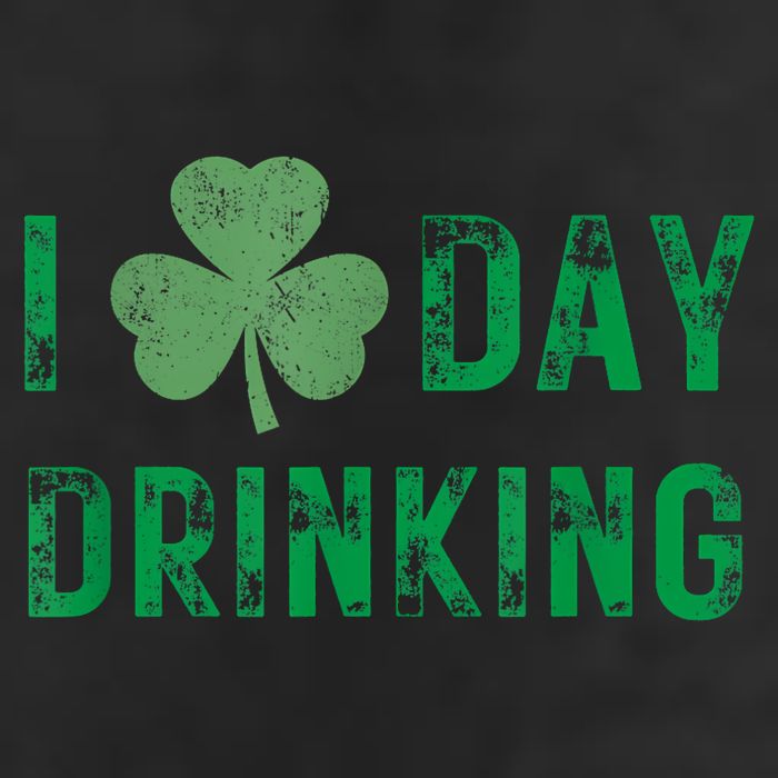 I Love Day Drinking Shamrock Heart Love St Paddy's Day Cool Comfort Performance Bucket Hat