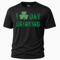 I Love Day Drinking Shamrock Heart Love St Paddy's Day Cooling Performance Crew T-Shirt
