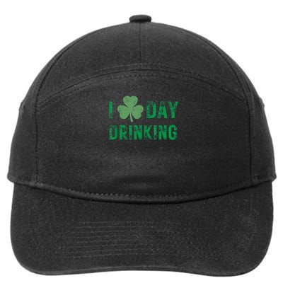 I Love Day Drinking Shamrock Heart Love St Paddy's Day 7-Panel Snapback Hat