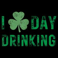 I Love Day Drinking Shamrock Heart Love St Paddy's Day Baby Bodysuit