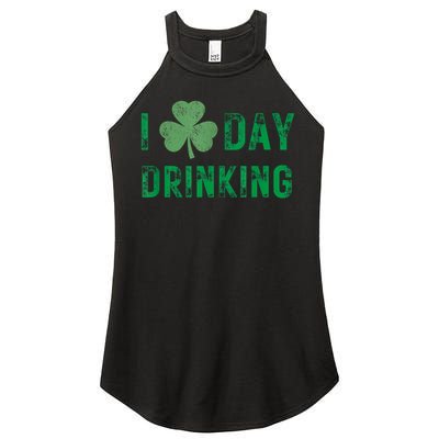 I Love Day Drinking Shamrock Heart Love St Paddy's Day Women's Perfect Tri Rocker Tank