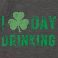 I Love Day Drinking Shamrock Heart Love St Paddy's Day Vector Backpack