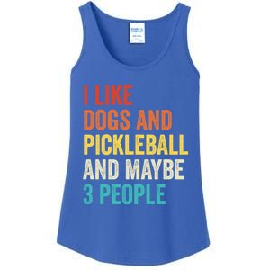 I Like Dogs And Pickleball And Maybe 3 People Pickleball Gift Ladies Essential Tank