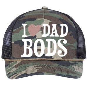 I Love Dad Bods I Heart Dad Bods Design Meaningful Gift Retro Rope Trucker Hat Cap