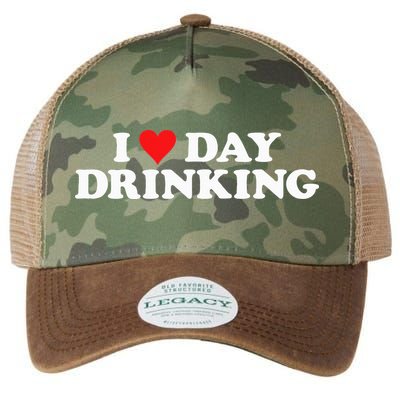 I Love Day Drinking Heart Legacy Tie Dye Trucker Hat
