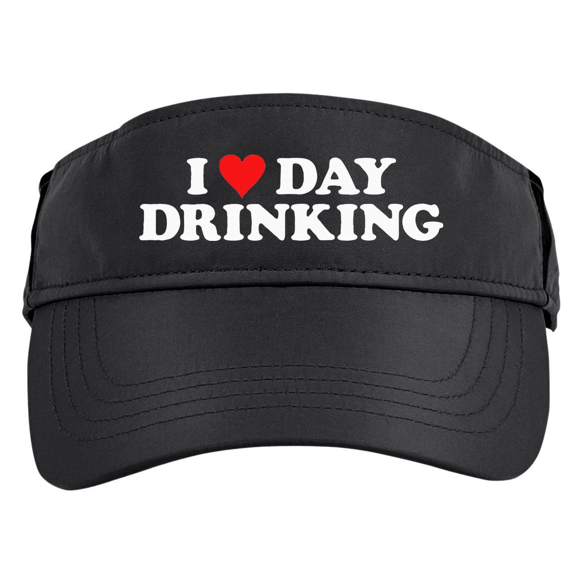 I Love Day Drinking Heart Adult Drive Performance Visor