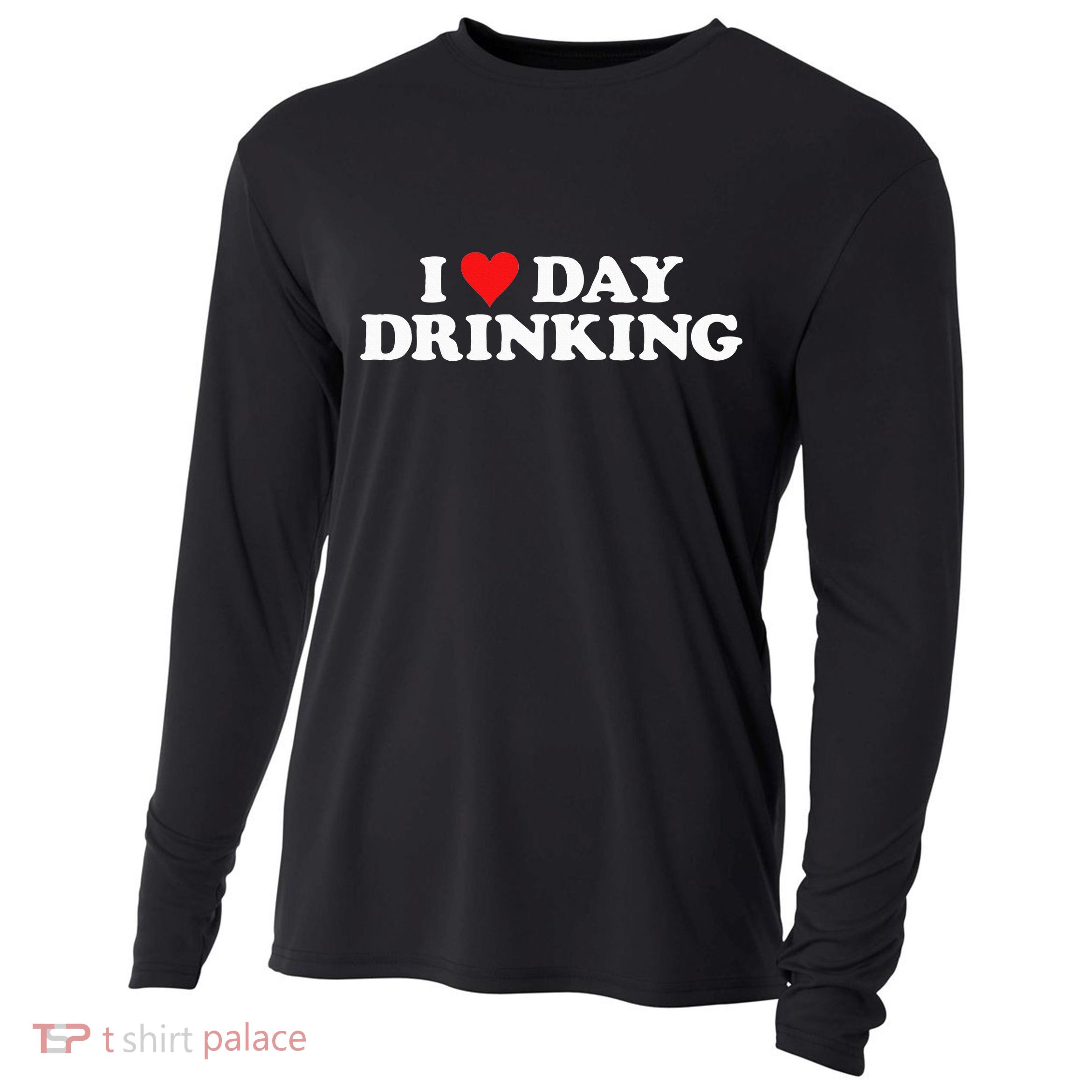 I Love Day Drinking Heart Cooling Performance Long Sleeve Crew