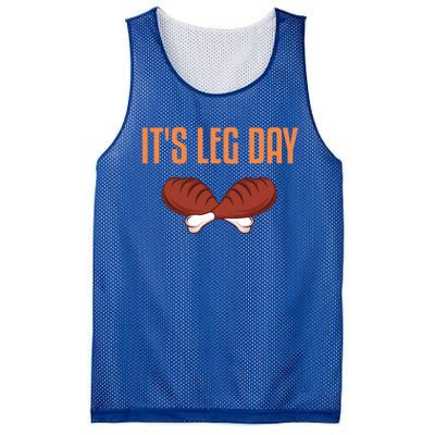 Its Leg Day Funny Thanksgiving Outfit Cute Gift Mesh Reversible Basketball Jersey Tank