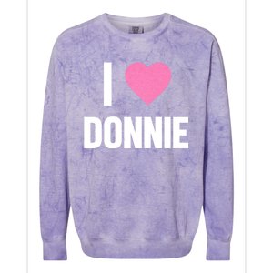 I Love Donnie Heart Colorblast Crewneck Sweatshirt