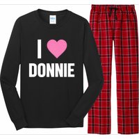 I Love Donnie Heart Long Sleeve Pajama Set