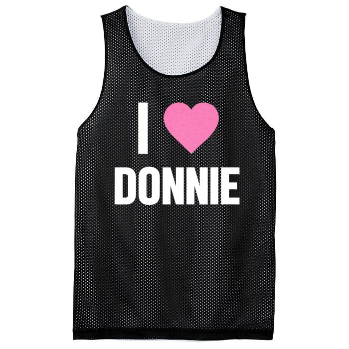 I Love Donnie Heart Mesh Reversible Basketball Jersey Tank