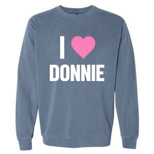 I Love Donnie Heart Garment-Dyed Sweatshirt