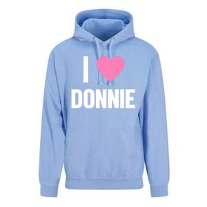 I Love Donnie Heart Unisex Surf Hoodie