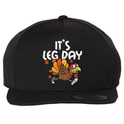 ItS Leg Day Turkey Running Funny Thanksgiving Wool Snapback Cap