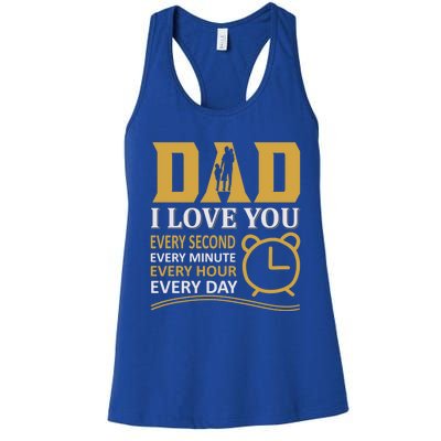 I Love Dad Great Gift Women's Racerback Tank