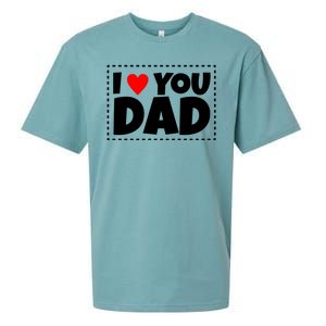 I Love Dad I Heart Dad Father's Gift Sueded Cloud Jersey T-Shirt