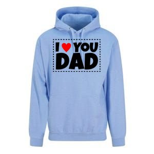 I Love Dad I Heart Dad Father's Gift Unisex Surf Hoodie