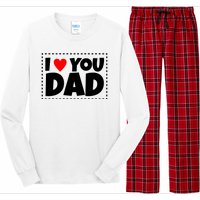 I Love Dad I Heart Dad Father's Gift Long Sleeve Pajama Set