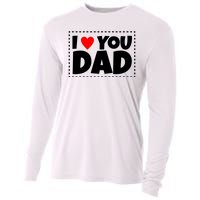 I Love Dad I Heart Dad Father's Gift Cooling Performance Long Sleeve Crew