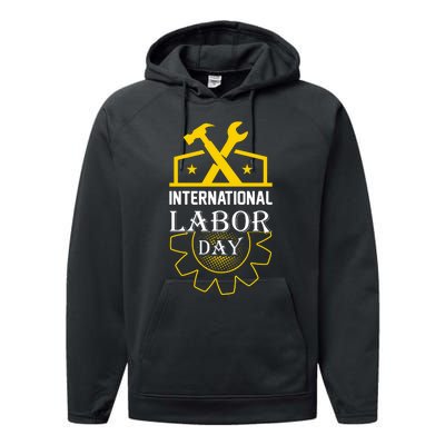 International Labor Day 2024 Celebration Graphic Performance Fleece Hoodie