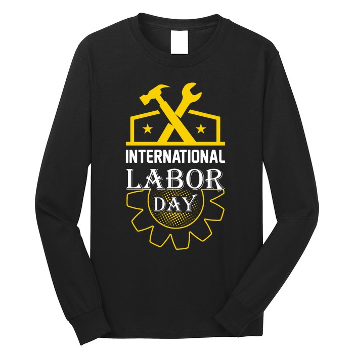 International Labor Day 2024 Celebration Graphic Long Sleeve Shirt