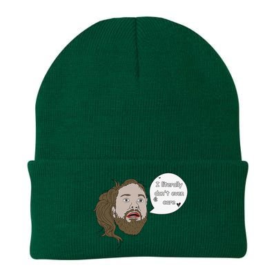 I Literally Don't Even Care Funny Quote Knit Cap Winter Beanie