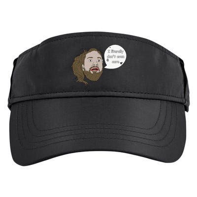 I Literally Don't Even Care Funny Quote Adult Drive Performance Visor