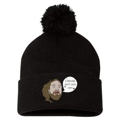 I Literally Don't Even Care Funny Quote Pom Pom 12in Knit Beanie