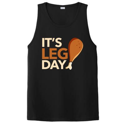 ItS Leg Day Funny Workout Turkey Thanksgiving Food Pilgrim PosiCharge Competitor Tank