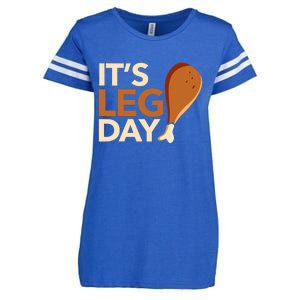 ItS Leg Day Funny Workout Turkey Thanksgiving Food Pilgrim Enza Ladies Jersey Football T-Shirt