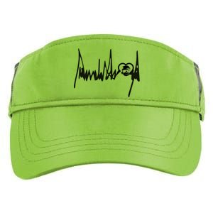 I Love Donald Trump Take America Back Trump Heartbeat 2024 Cute Gift Adult Drive Performance Visor