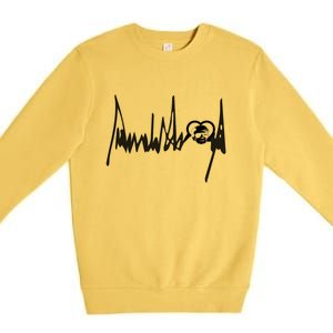 I Love Donald Trump Take America Back Trump Heartbeat 2024 Cute Gift Premium Crewneck Sweatshirt