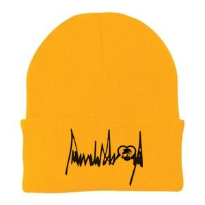 I Love Donald Trump Take America Back Trump Heartbeat 2024 Cute Gift Knit Cap Winter Beanie