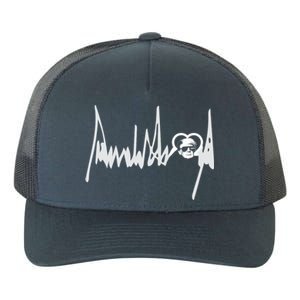 I Love Donald Trump Take America Back Trump Heartbeat 2024 Cute Gift Yupoong Adult 5-Panel Trucker Hat