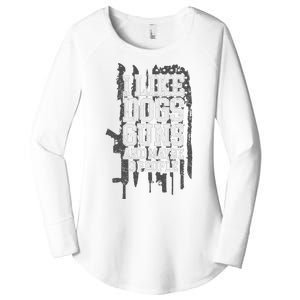 I Like Dogs Guns And Maybe 3 People Funny Usa Gun Lover Women's Perfect Tri Tunic Long Sleeve Shirt