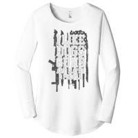 I Like Dogs Guns And Maybe 3 People Funny Usa Gun Lover Women's Perfect Tri Tunic Long Sleeve Shirt