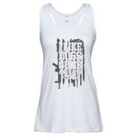 I Like Dogs Guns And Maybe 3 People Funny Usa Gun Lover Ladies Essential Flowy Tank