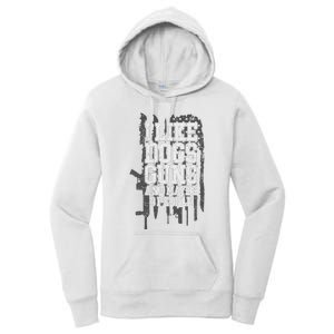 I Like Dogs Guns And Maybe 3 People Funny Usa Gun Lover Women's Pullover Hoodie