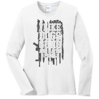 I Like Dogs Guns And Maybe 3 People Funny Usa Gun Lover Ladies Long Sleeve Shirt