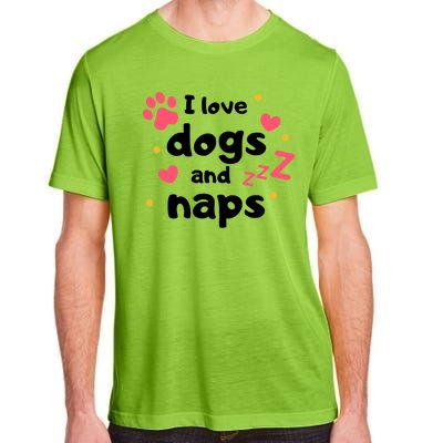 I Love Dogs And Naps Adult ChromaSoft Performance T-Shirt