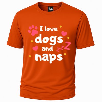 I Love Dogs And Naps Cooling Performance Crew T-Shirt