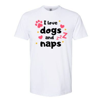 I Love Dogs And Naps Softstyle® CVC T-Shirt