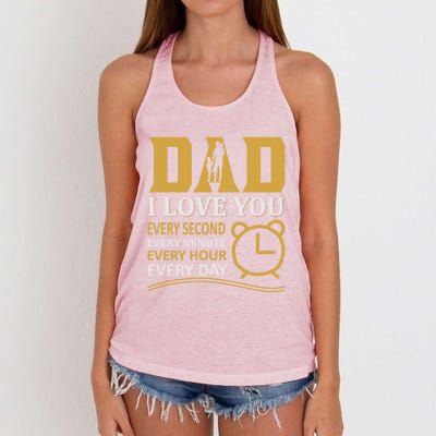 I Love Dad Gift Women's Knotted Racerback Tank