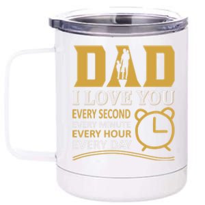 I Love Dad Gift 12 oz Stainless Steel Tumbler Cup