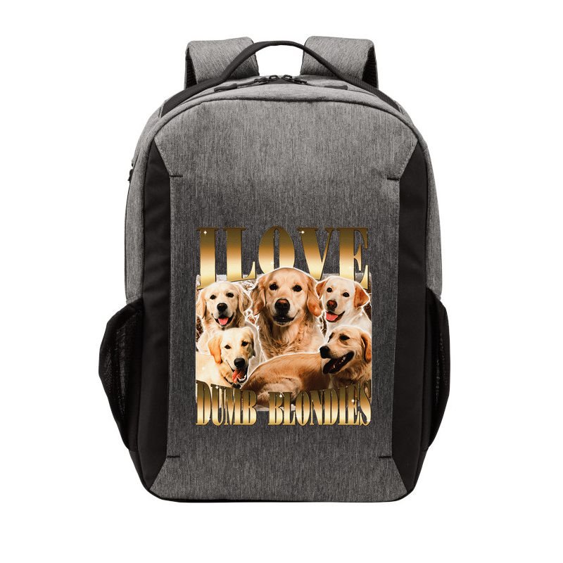 I Love Dumb Blondes Funny Meme Dog Lover Vector Backpack